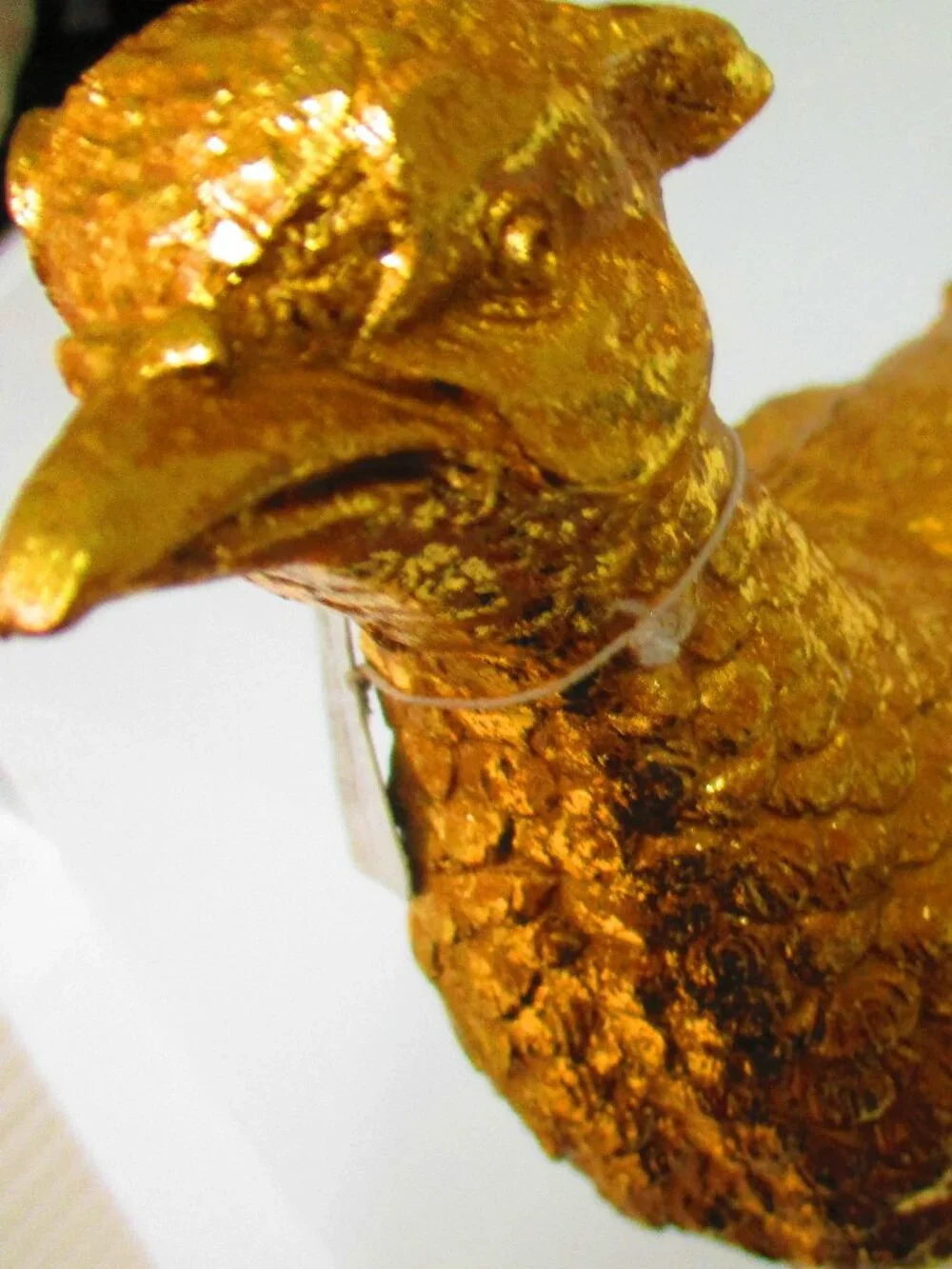 RAZ Imports Metal and Resin Gold Pheasant, Solid not Hollow, Brand New with Tags